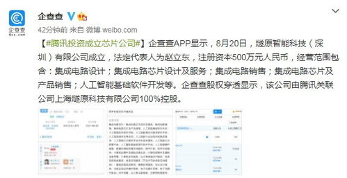 腾讯进军芯片领域 人工智能应用开发的新篇章